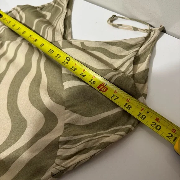 DISSH minimalist whimsy formal zebra Wave Maxi slip Dress size 10 - Picture 5 of 7